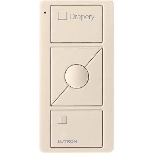 Main product image of Pico 3-Button with Raise/Lower Wireless Smart Remote for Skylight Control, Icon and Text Engraving, (Gloss Light Almond), PJ2-3BRL-GLA-S06