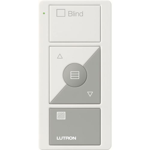 Main product image of Pico 3-Button with Raise/Lower Wireless Smart Remote for Drapery Control, Icon and Text Engraving, (Gloss White/Gray), PJ2-3BRL-GWG-S07