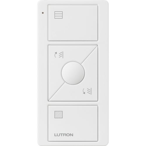 Main product image of Pico 3-Button with Raise/Lower Wireless Smart Remote for Horizontal Sheer Blind Control, Icon and Text Engraving, (Gloss White), PJ2-3BRL-GWH-S09
