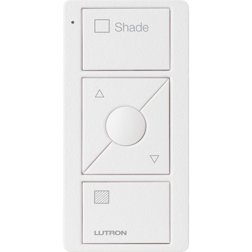 Main product image of Pico 3-Button with Raise/Lower Wireless Smart Remote for Audio Control, Audio Icon Engraving (Satin Snow), PJ2-3BRL-TSW-A02