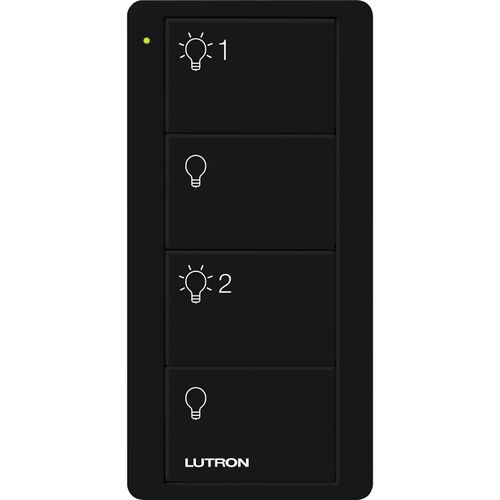 Main product image of Pico 3-Button with Raise/Lower Wireless Smart Remote for Drapery Control, Icon and Text Engraving (Satin Snow), PJ2-3BRL-TSW-S07