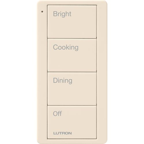 Main product image of Pico 4-Button Wireless Smart Remote for Light Control, Light Icon Engraving, (Gloss Light Almond), PJ2-4B-GLA-L01