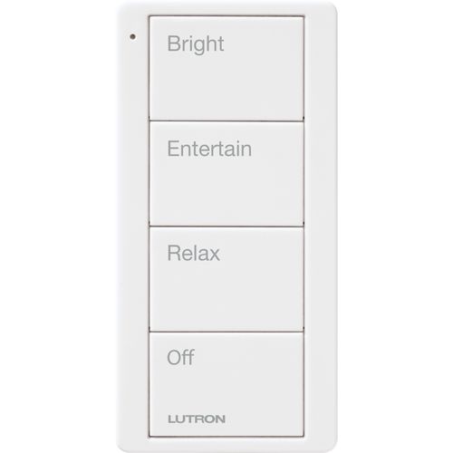 Main product image of Pico 4-Button Wireless Smart Remote for Light Control, Light Icon Engraving, (Gloss White), PJ2-4B-GWH-L01