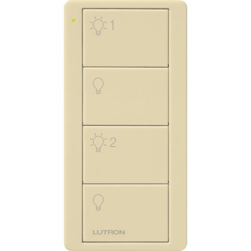 Main product image of Pico 4-Button Wireless Smart Remote for Light Control, Light Icon Engraving, (Gloss White), PJ2-4B-GWH-L01