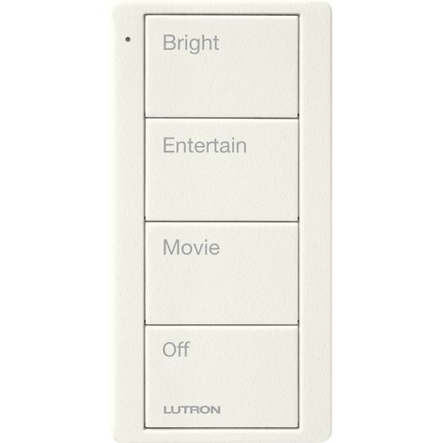 Main product image of Pico PRO 4-Button Wireless Smart Remote for Programmable Scene Control, (Gloss Light Almond), Caseta PRO Packaging, PJ2-4B-LA-L31P