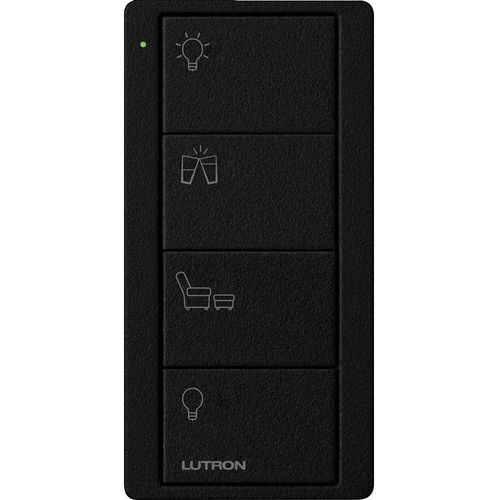 Main product image of Pico 4-Button Wireless Smart Remote for Programmable Scene Control, Kitchen Icon Engraving (Satin Midnight), PJ2-4B-TMN-P02
