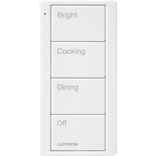 Main product image of Pico 4-Button Wireless Smart Remote for Light Control, Light Icon Engraving (Satin Snow), PJ2-4B-TSW-L01
