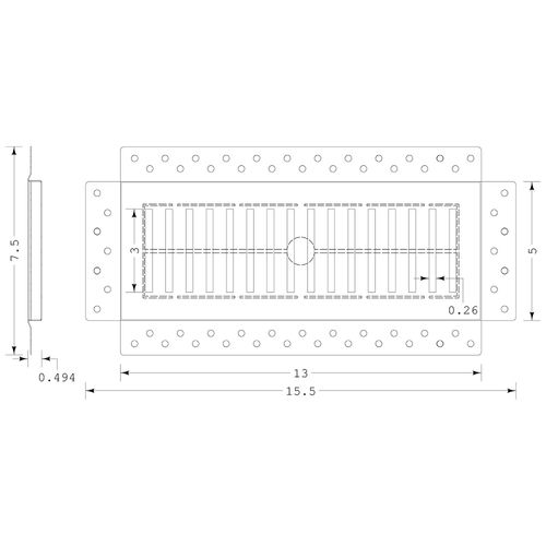 Main product image of Breezelux 412 Removable Flush Mount Wall & Ceiling Air Supply 4" x 12" (Duct Opening) Requires 5" x 13" Drywall Opening
