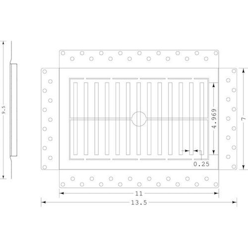 Main product image of Breezelux 610 Removable Flush Mount Wall & Ceiling Air Supply 6" x 10" (Duct Opening) Requires 7" x 11" Drywall Opening