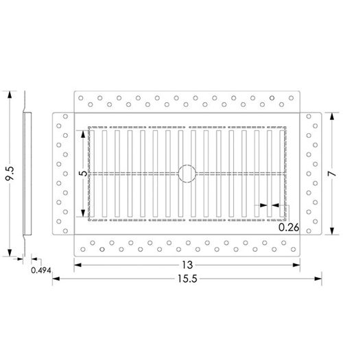 Main product image of Breezelux 612 Removable Flush Mount Wall & Ceiling Air Supply 6" × 12" (Duct Opening)