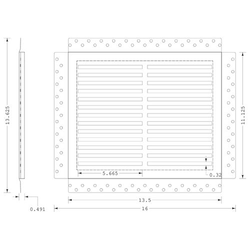 Main product image of CliqueElite 14 Removable Flush Mount Air Return Requires 13-3/4" x 11-1/2" Drywall Opening