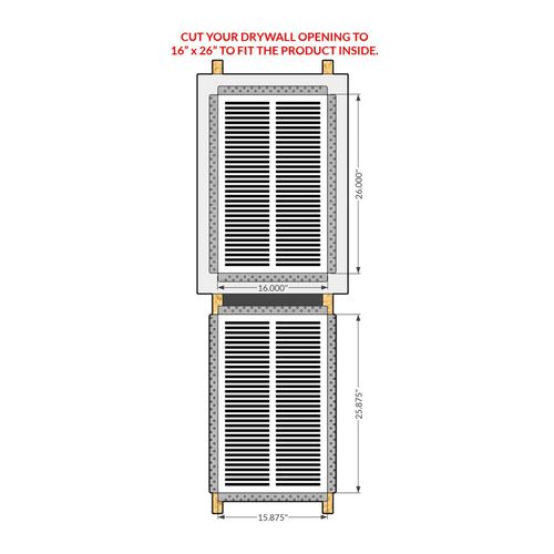Main product image of CliqueElite 1626 Removable Air Return Vent 16" x 26" (Drywall Opening)