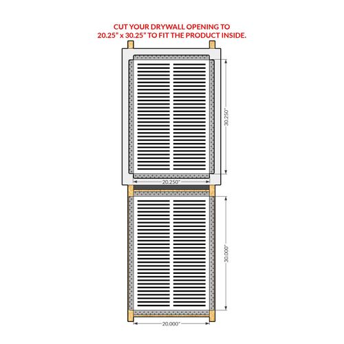 Main product image of CliqueElite 2030 Removable Air Return Vent 20" x 30" (Drywall Opening)