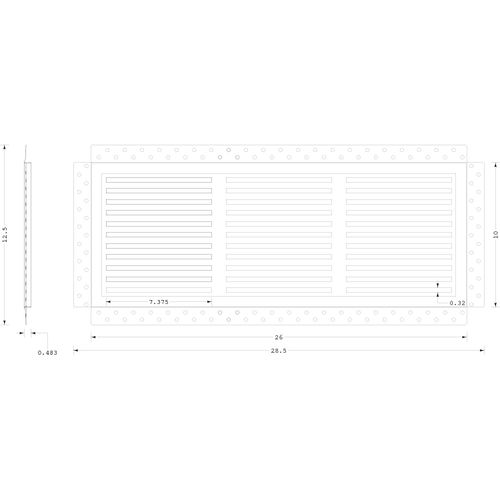 Main product image of CliqueElite 24 Removable Air Return Vent 24" x 8" (Duct Opening) Requires 26" x 10" Drywall Opening