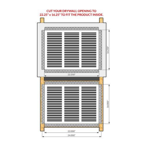 Main product image of CliqueElite 3020 Removable Air Return Vent 30" x 20" (Drywall Opening)