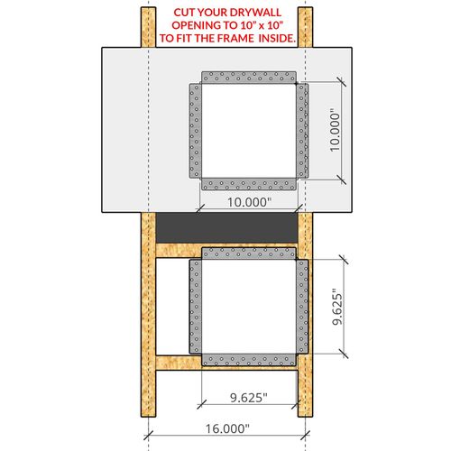 Main product image of AccessPro 10 Flush Mount Access Panel 10" x 10" (Drywall Opening)