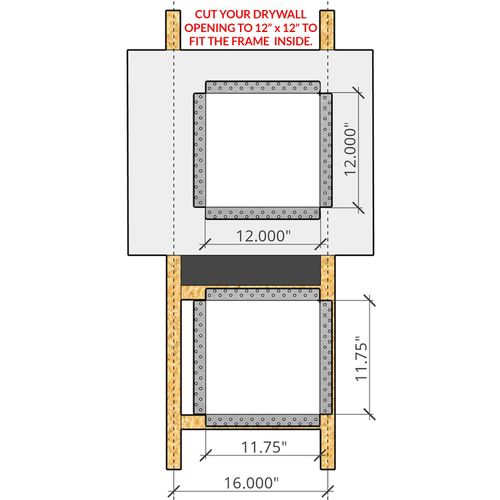 Main product image of AccessPro 12 Flush Mount Access Panel 12" x 12" (Drywall Opening)