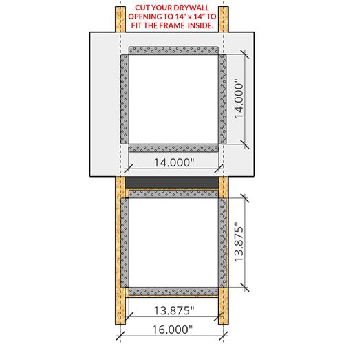 Main product image of AccessPro 14 Flush Mount Access Panel 14" x 14" (Drywall Opening)
