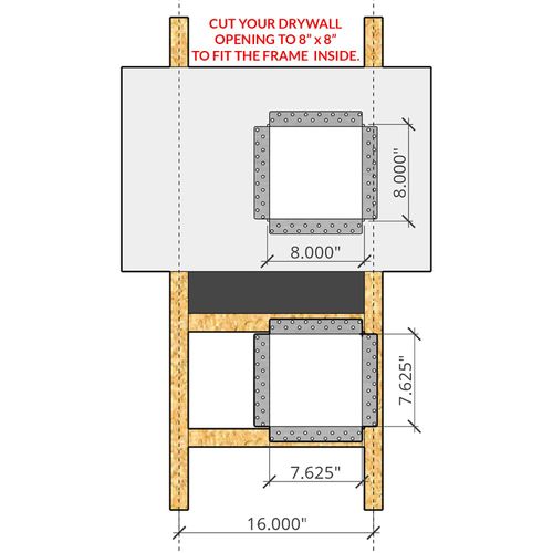 Main product image of AccessPro 8 Flush Mount Access Panel 8" x 8" (Drywall Opening)