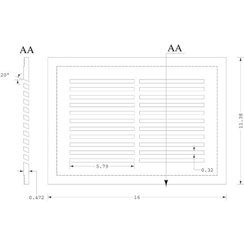 Main product image of PermaFlow 14 Permanent Return Air Vent Cover 14" x 8" Duct Opening