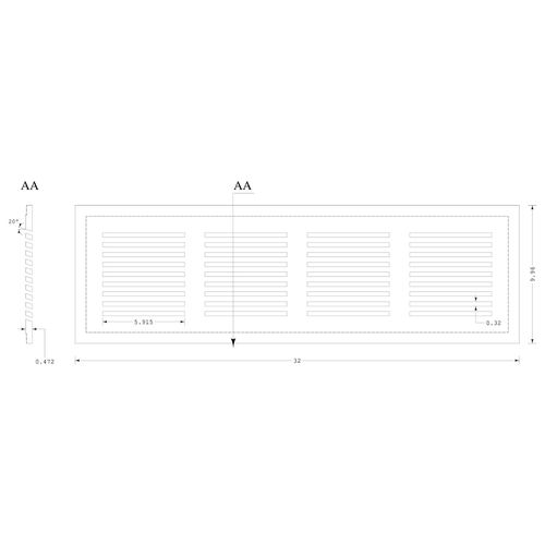 Main product image of PermaFlow 30 Permanent Return Air Vent Cover 30" x 6" or 30" x 8" Duct Opening