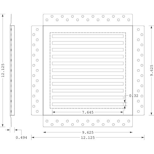 Main product image of SilhouEase 10 Exhaust Fan Removable Flush Mount Bathroom Cover 10" x 10" Drywall Opening