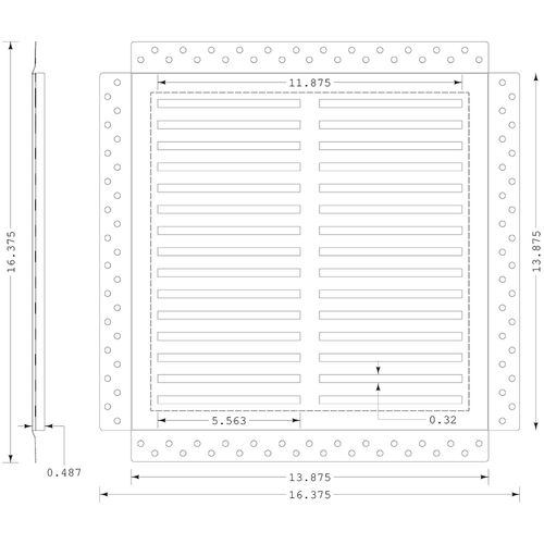 Main product image of SilhouEase 14 Exhaust Fan Removable Flush Mount Bathroom Cover 14" x 14" Drywall Opening