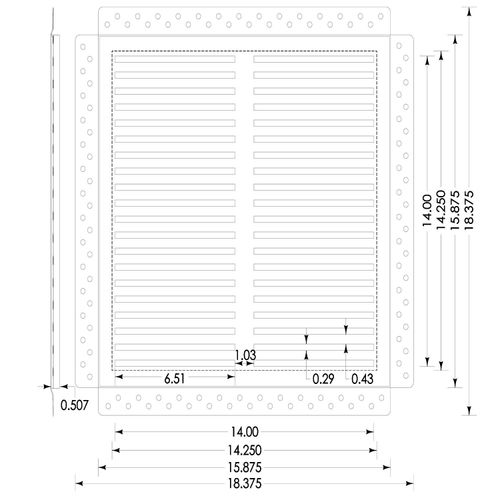 Main product image of SilhouEase 16 Exhaust Fan Removable Flush Mount Bathroom Cover 16" x 16" Drywall Opening
