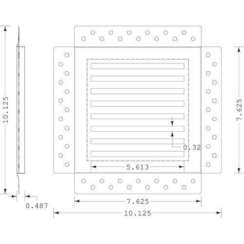 Main product image of SilhouEase 8 Exhaust Fan Removable Flush Mount Bathroom Cover 8" x 8" Drywall Opening