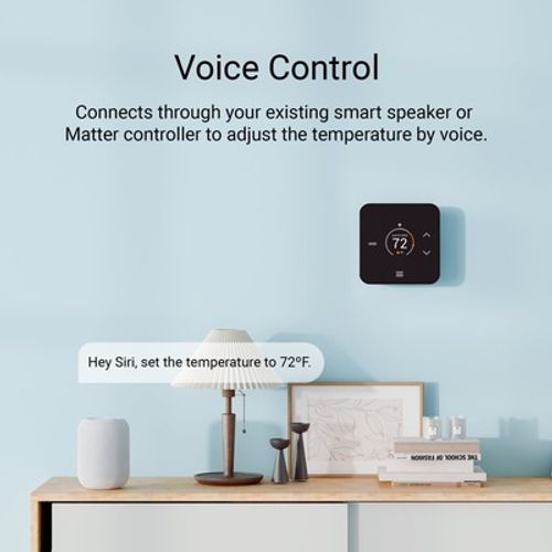 Main product image of TQ1 Smart Thermostat w/ Matter Smart Home Connectivity, Black, TQ1-BL-L04