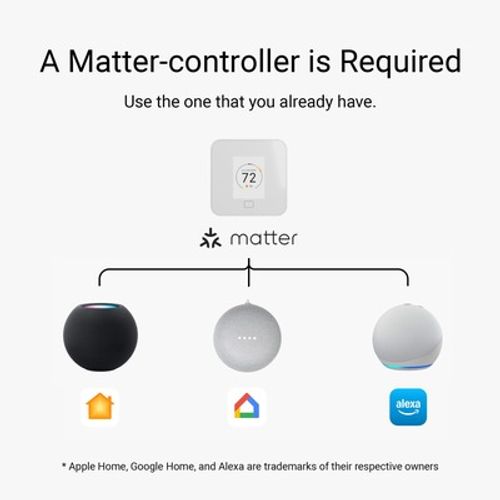 Main product image of TQ1 Smart Thermostat w/ Matter Smart Home Connectivity, White, TQ1-WH-L04