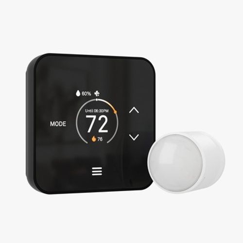 Main product image of TQX Smart Thermostat w/ Matter Smart Home Connectivity & Smart Remote Sensor, Black, TQX-BL-L14