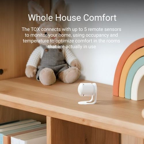 Main product image of TQX Smart Thermostat w/ Matter Smart Home Connectivity & Smart Remote Sensor, Black, TQX-BL-L14