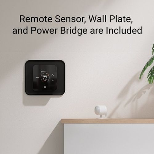 Main product image of TQX Smart Thermostat w/ Matter Smart Home Connectivity & Smart Remote Sensor, Black, TQX-BL-L14