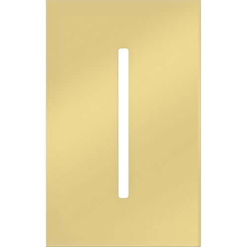 Main product image of New Architectural Single-Gang Wall Plate, Fits Grafik T Controls, Metal Finish, Bright Brass
