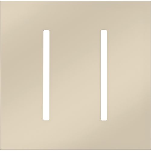 Main product image of New Architectural 2-Gang Wall Plate, Fits Grafik T Controls, Metal Finish, Bright Nickel