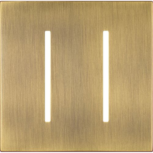 Main product image of New Architectural 2-Gang Wall Plate, Fits Grafik T Controls, Metal Finish, Antique Brass