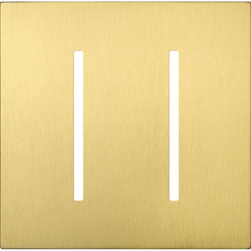 Main product image of New Architectural 2-Gang Wall Plate, Fits Grafik T Controls, Metal Finish, Satin Brass