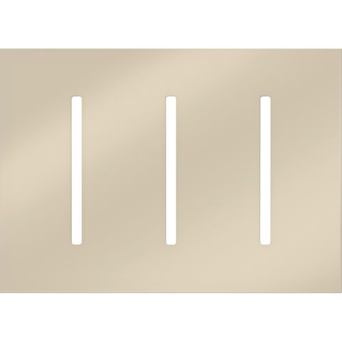 Main product image of New Architectural 3-Gang Wall Plate, Fits Grafik T Controls, Metal Finish, Bright Nickel