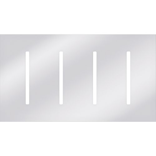 Main product image of New Architectural 4-Gang Wall Plate, Fits Grafik T Controls, Metal Finish, Bright Chrome