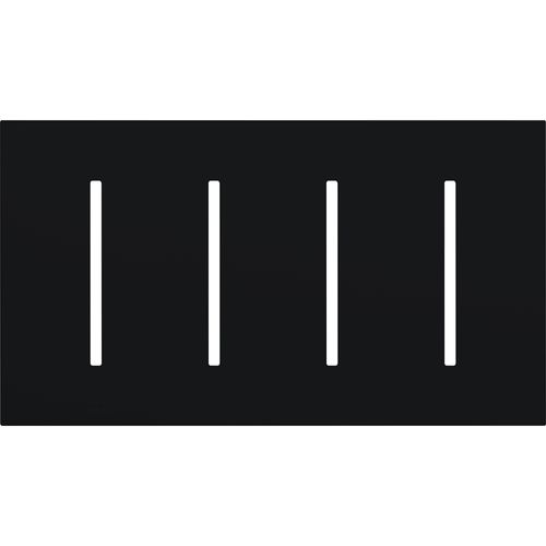 Main product image of New Architectural 4-Gang Wall Plate, Fits Grafik T Controls, Matte Finish, LWT-GGGG-BL, Black