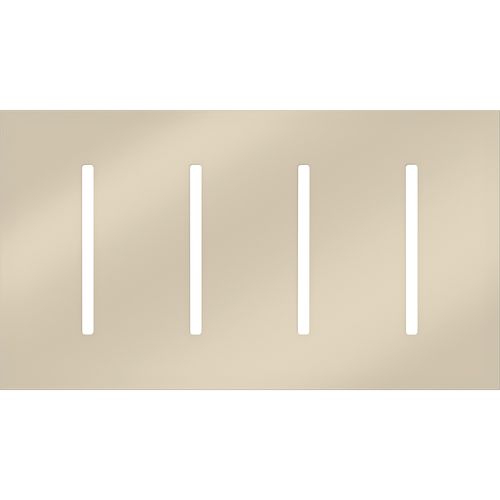 Main product image of New Architectural 4-Gang Wall Plate, Fits Grafik T Controls, Metal Finish, Bright Nickel