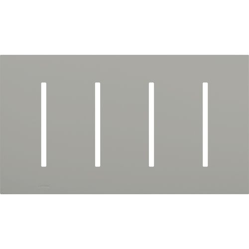 Main product image of New Architectural 4-Gang Wall Plate, Fits Grafik T Controls, Matte Finish, LWT-GGGG-GR, Gray