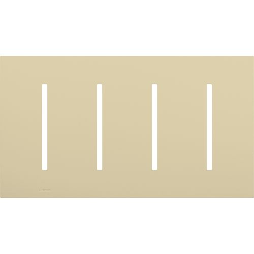 Main product image of New Architectural 4-Gang Wall Plate, Fits Grafik T Controls, Matte Finish, LWT-GGGG-IV, Ivory