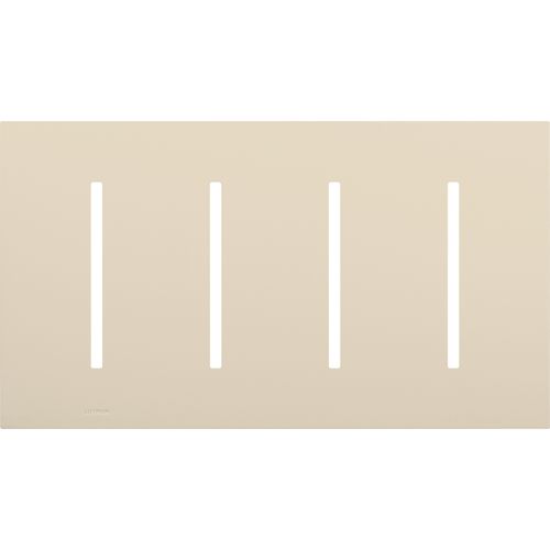 Main product image of New Architectural 4-Gang Wall Plate, Fits Grafik T Controls, Matte Finish, Light Almond