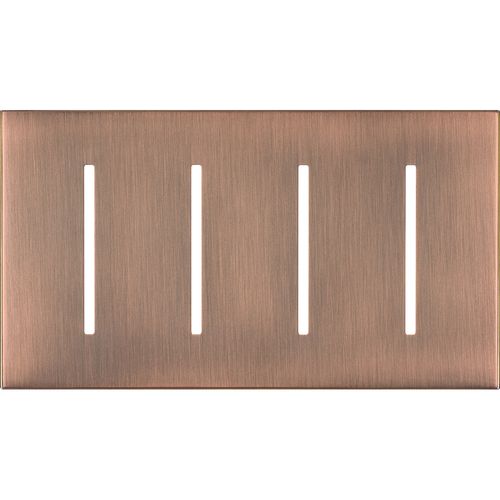 Main product image of New Architectural 4-Gang Wall Plate, Fits Grafik T Controls, Metal Finish, Antique Bronze