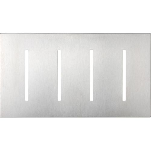 Main product image of New Architectural 4-Gang Wall Plate, Fits Grafik T Controls, Metal Finish, Satin Chrome