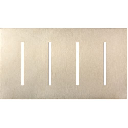 Main product image of New Architectural 4-Gang Wall Plate, Fits Grafik T Controls, Metal Finish, Satin Nickel