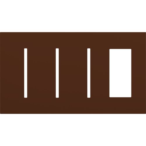 Main product image of New Architectural 4-Gang Wall Plate, Fits (3) Grafik T Controls, 1 Accessory, Matte Finish, Sienna