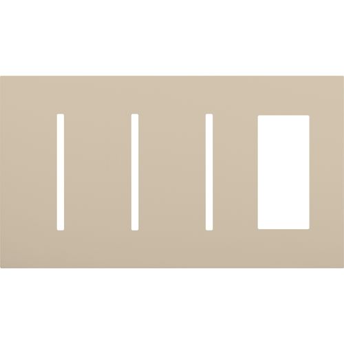 Main product image of New Architectural 4-Gang Wall Plate, Fits (3) Grafik T Controls, 1 Accessory, Matte Finish, Taupe